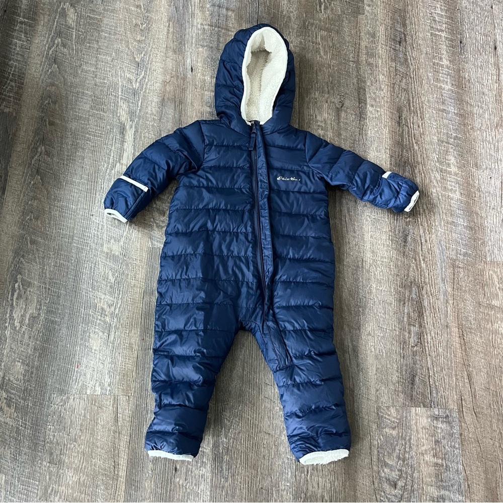 Eddie Bauer baby boy toddler boy down filled snowsuit 12 months